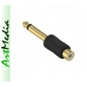adapter Jack 6,3 wtyk - RCA chinch gniazdo  Au
