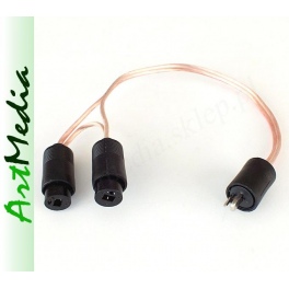 adapter wtyk głośnikowy - 2 gniazda szeregowe RADM