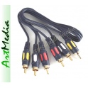 kabel 3RCA chinch - 3-RCA VITALCO łezka  0,5 m