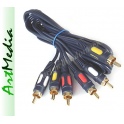kabel 3RCA chinch - 3-RCA VITALCO łezka  5,0 m